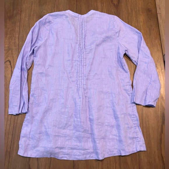 Lilly Pulitzer Pastel Purple Sarasota Linen Tunic Top - Picture 3 of 5